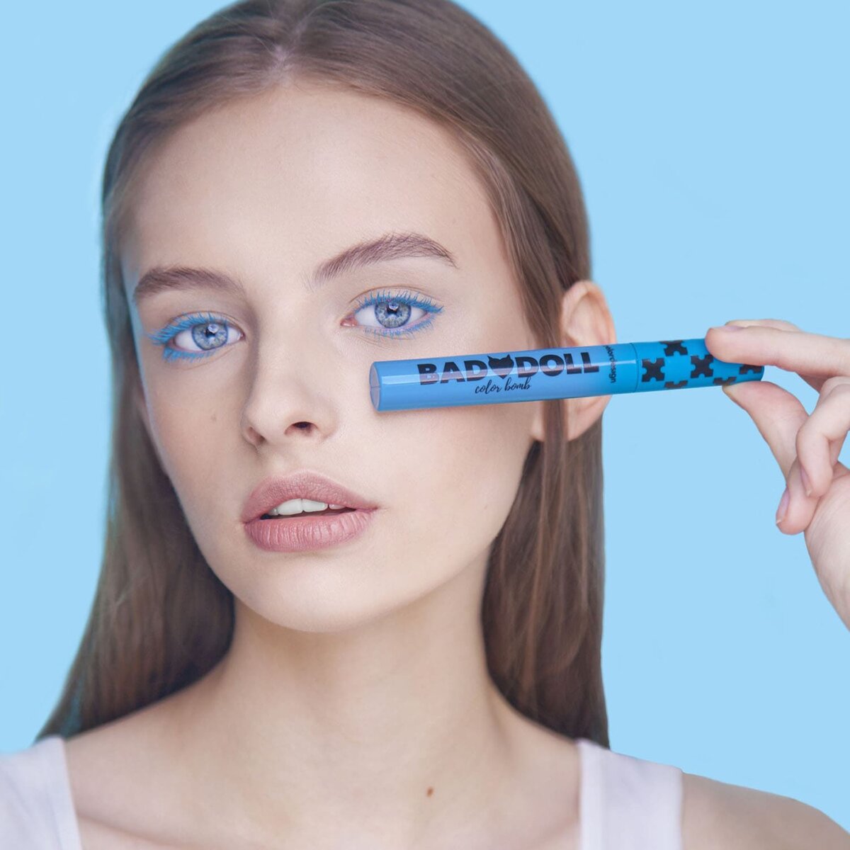 Bad Doll Тушь для ресниц Цветная объемная Blue