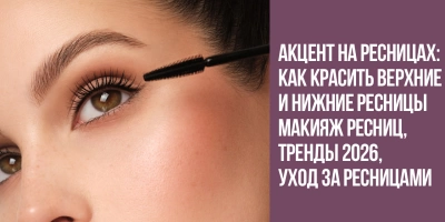 Акцент на ресницах: как красить верхние и нижние ресницы (макияж ресниц, тренды 2026, уход за ресницами)