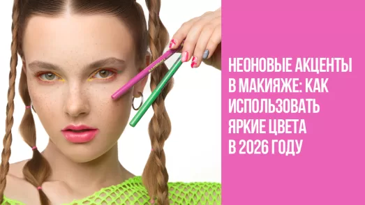 Неоновые акценты в макияже: как использовать яркие цвета в 2026 году