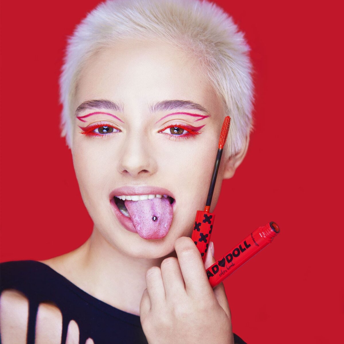 Bad Doll Тушь для ресниц Цветная объемная Chilli