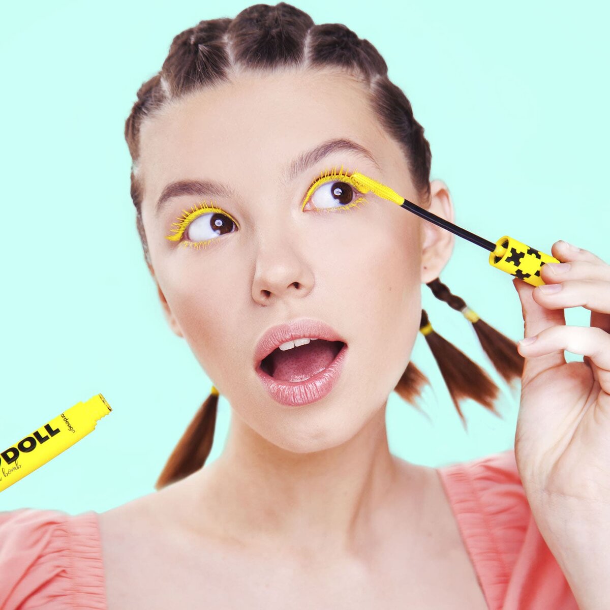 Bad Doll Тушь для ресниц Цветная объемная Yellow